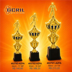 troféu metálico 130