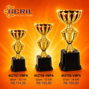 troféu metálico 131