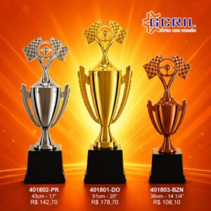 troféu metálico 135