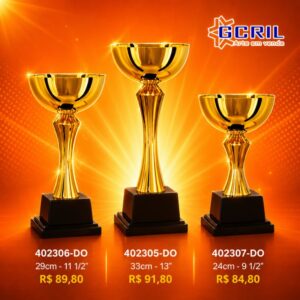 troféu metálico 137
