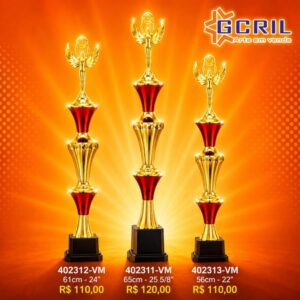 troféu metálico 143