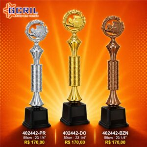troféu metálico 157