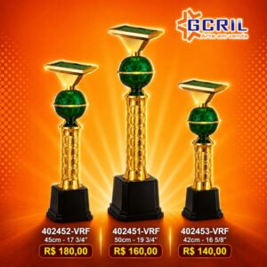 troféu metálico 159