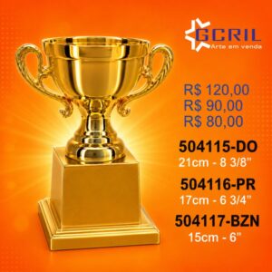 Troféu metálico 180