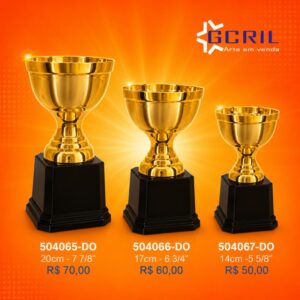 Troféu metálico 182