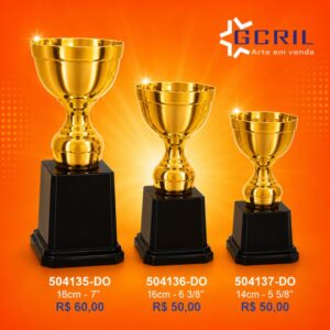 Troféu metálico 186