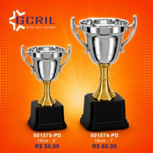 Troféu metálico 195