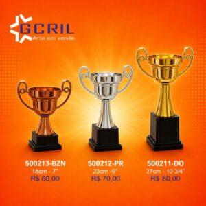 Troféu metálico 196