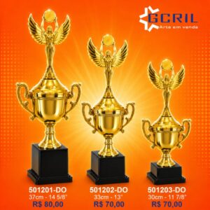 Troféu metálico 200