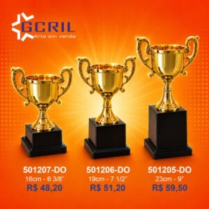 Troféu metálico 201