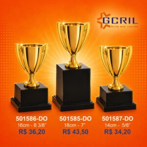 Troféu metálico 202