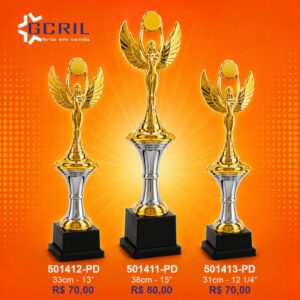Troféu metálico 204