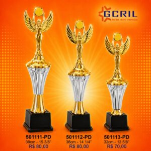 Troféu metálico 209