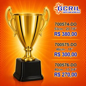 troféu platinado 22
