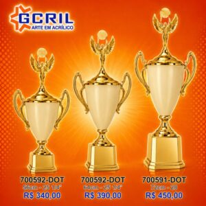 troféu platinado 25
