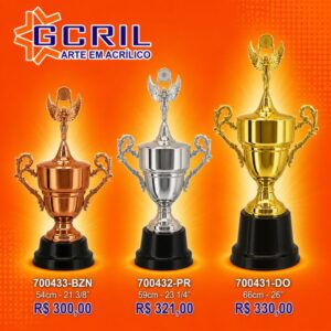 troféu platinado 33
