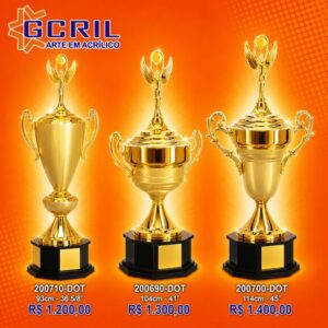 troféu platinado 35