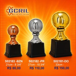Troféu metálico 417