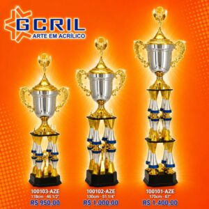 troféu metalizado 42