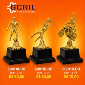 Troféu metálico 436