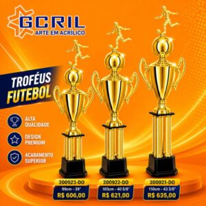 troféu metalizado 44