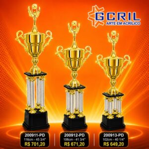 troféu metalizado 46