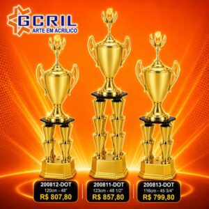 troféu metalizado 49