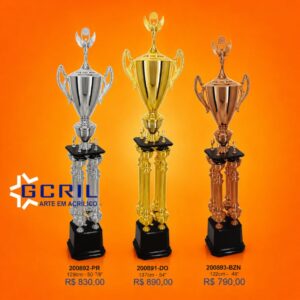 troféu metalizado 51