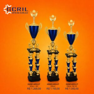 troféu metalizado 52
