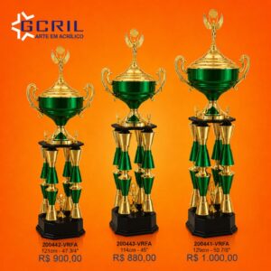troféu metalizado 54