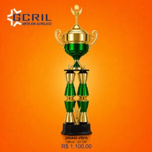 troféu metalizado 55