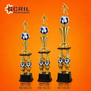 troféu metalizado 56