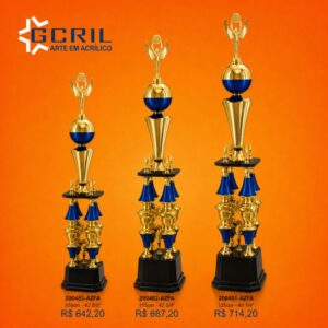 troféu metalizado 57