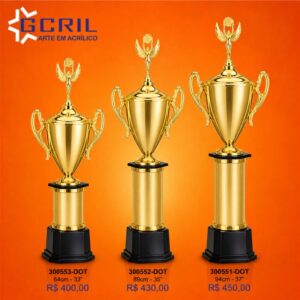 troféu metalizado 60