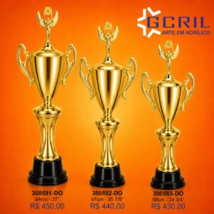 troféu metálico 63