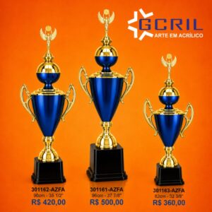 troféu metálico 68