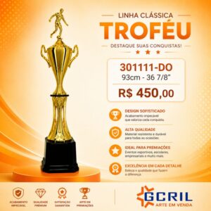 troféu metalizado 72