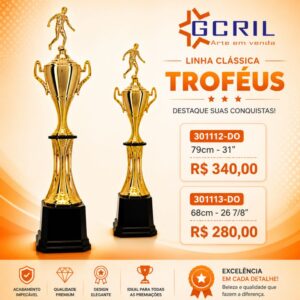 troféu metalizado 73