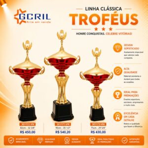 troféu metálico 78