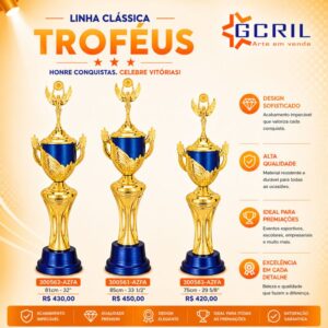 troféu metálico 81
