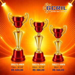 troféu metálico 88