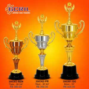 troféu metálico 91