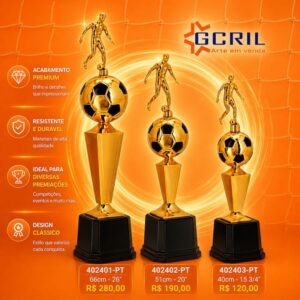 troféu metálico 96