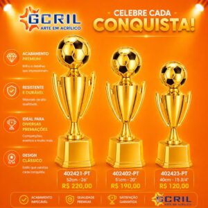 troféu metálico 97