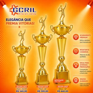 Troféu metálico 1075