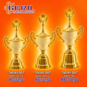 Troféu metálico 1076